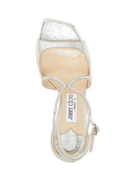 Champagne Azia 75mm metallic-effect sandals Jimmy choo - women JIMMY CHOO | AZIA75GLECHMPGN